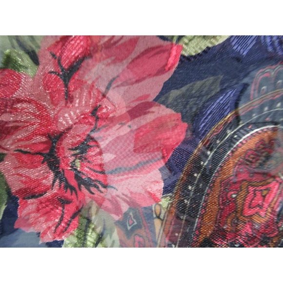 Vintage Victoria's Secret Gold Label Sheer Floral Paisley Robe One Size GUC - Picture 4 of 12